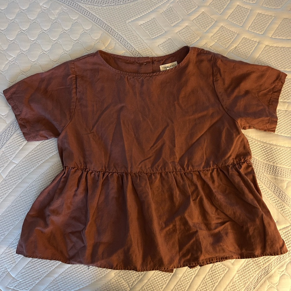Tradlands Peplum Top Size Small